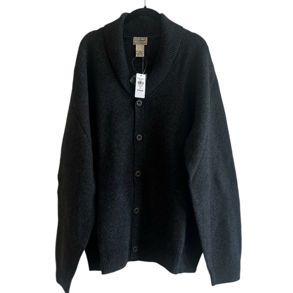 L.L. Bean Men’s Washable Lambswool Cardigan Size XL
